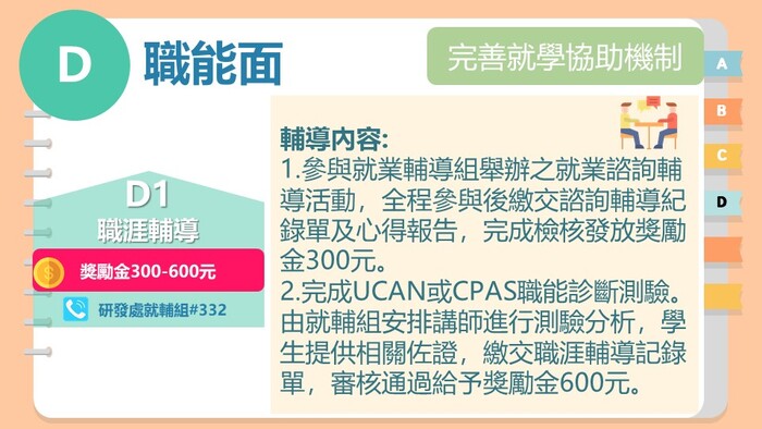 【高教深耕D分項】114-1經濟不利學生課業輔導暨職涯輔導獎勵金申請圖片